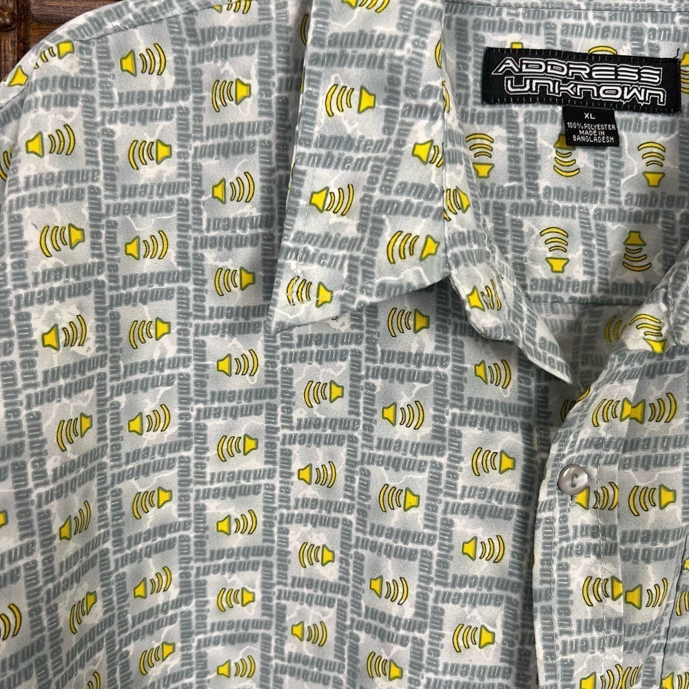 Address Unknown Shirts Retro Volume Pattern Short… - image 1